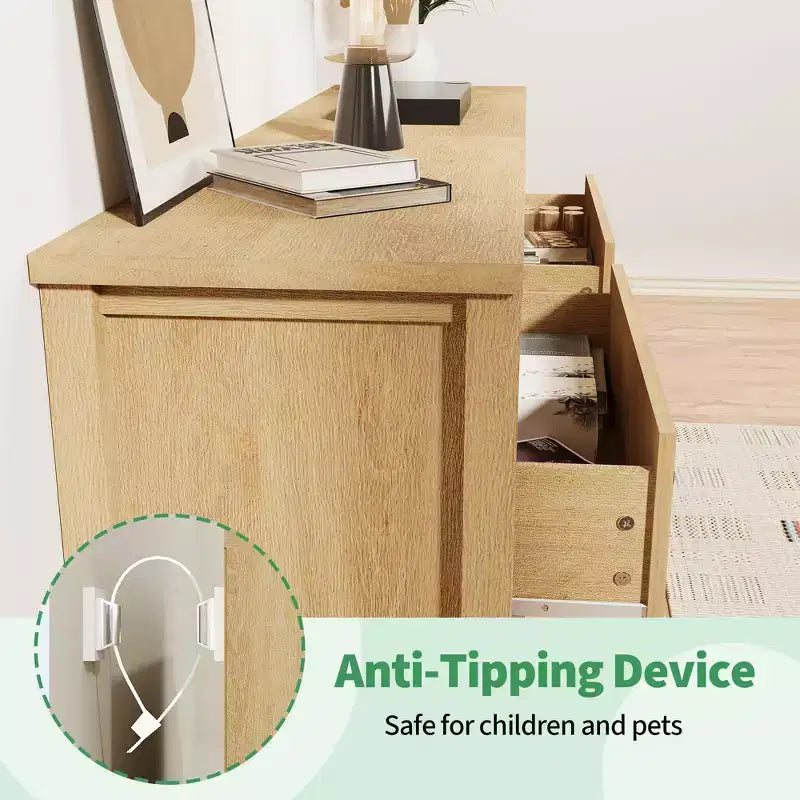 Comodino con 3 cassetti per camera da letto, cassettiera in legno, tavolino scanalato, organizer per soggiorno, corridoio e ingresso