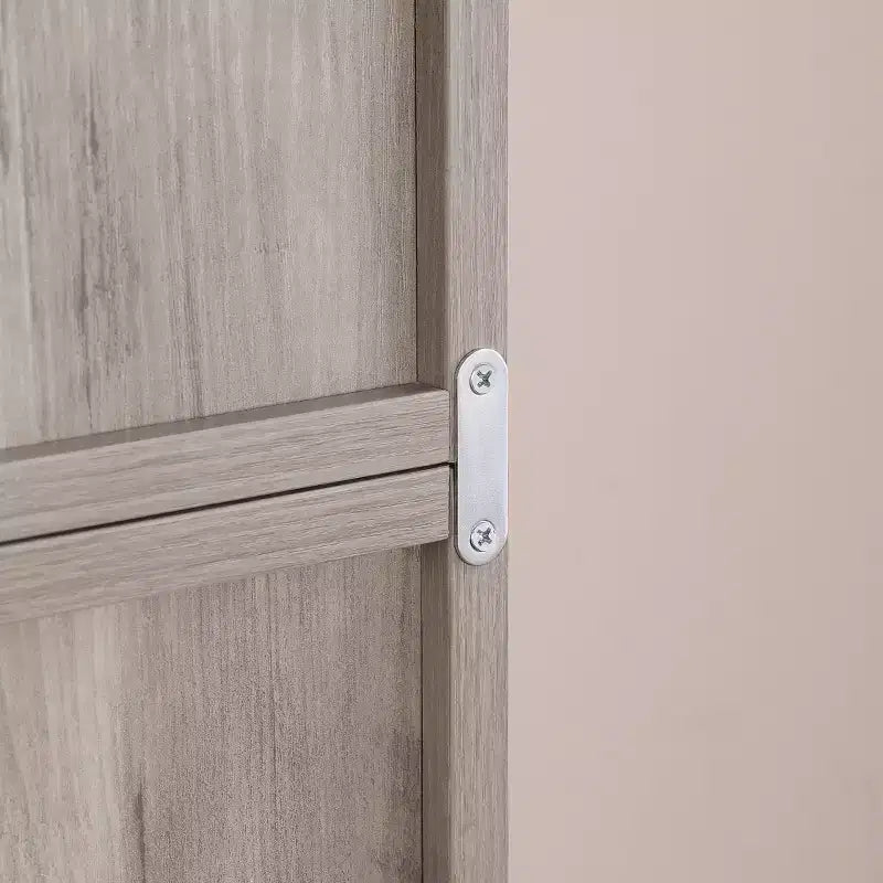 Homy Casa Scaffale Regolabile a 7 Ripiani con Armadietti Superiori e Inferiori Rimovibili, Design a Bordo Ondulato, per Soggiorno o Ufficio Domestico