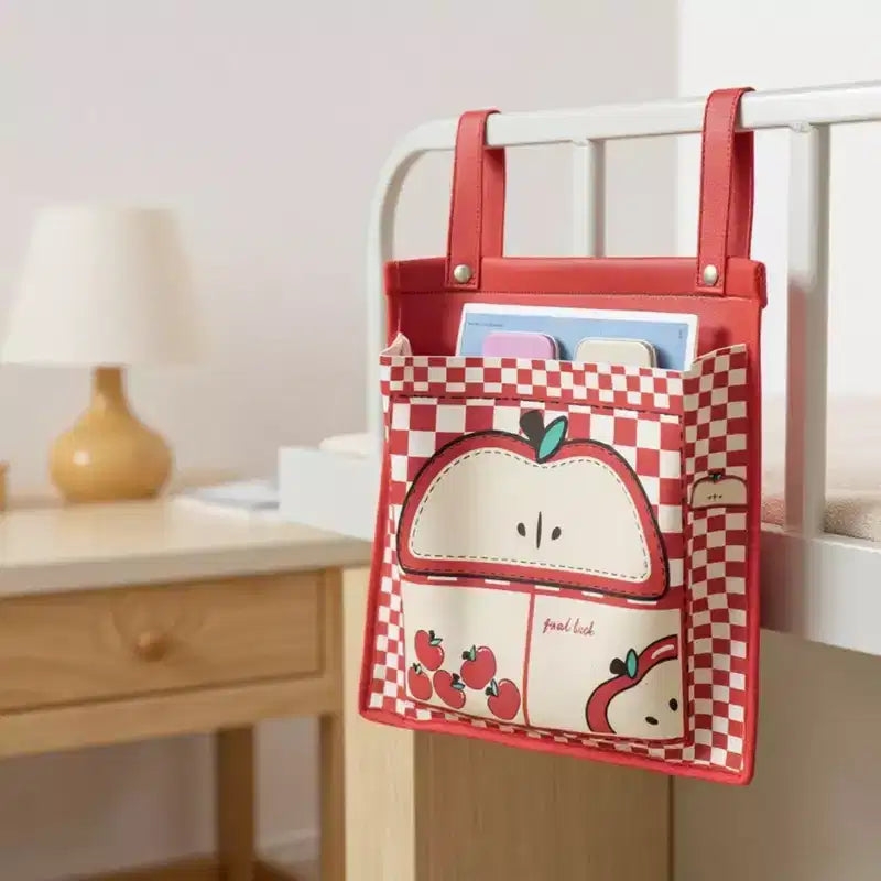 Borsa portaoggetti Alilang da appendere con simpatica stampa a casetta e cinghie a clip 39,4x30,5 cm