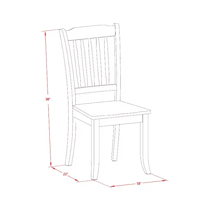HomeStock Set da Pranzo 3 Pezzi con Tavolo Rettangolare con Piano in Legno Massello Finitura Mogano