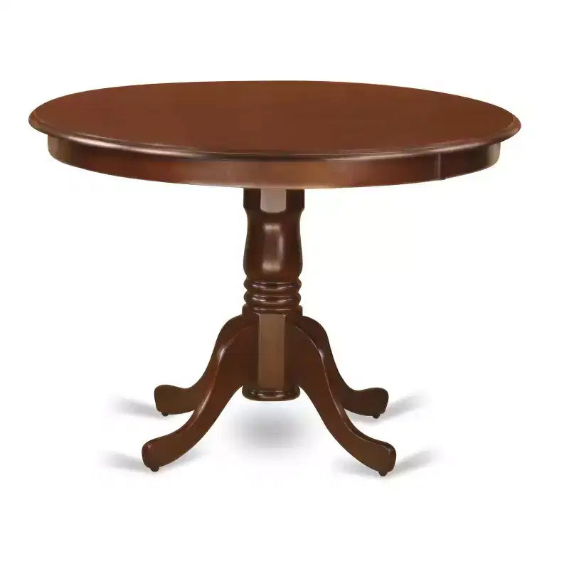 Tavolo da pranzo HomeStock 5 pezzi con piano in legno massello finitura mogano e 4 sedie Parson