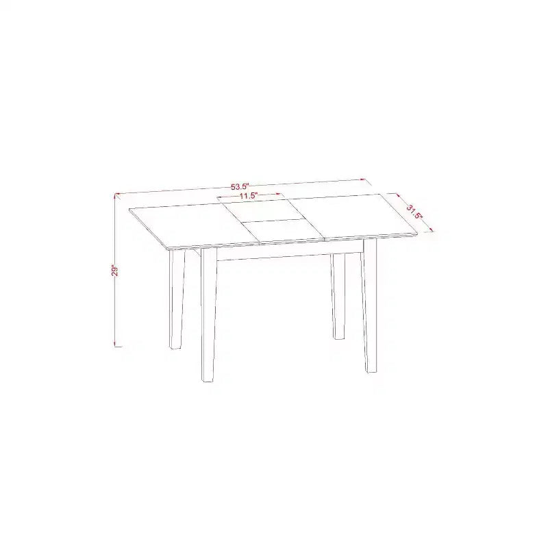 Set tavolo da pranzo HomeStock 3 pezzi con piano in legno massello finitura nera