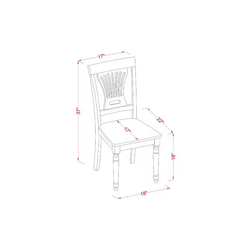 HomeStock Set da Pranzo 5 Pezzi con Top in Legno Massello Finitura Marrone Sella - 4 Posti