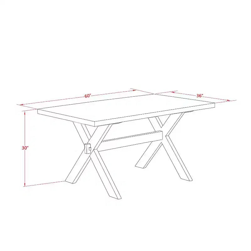 HomeStock Tavolo da pranzo a 7 pezzi con piano in legno massello finitura rovere naturale e 6 sedie
