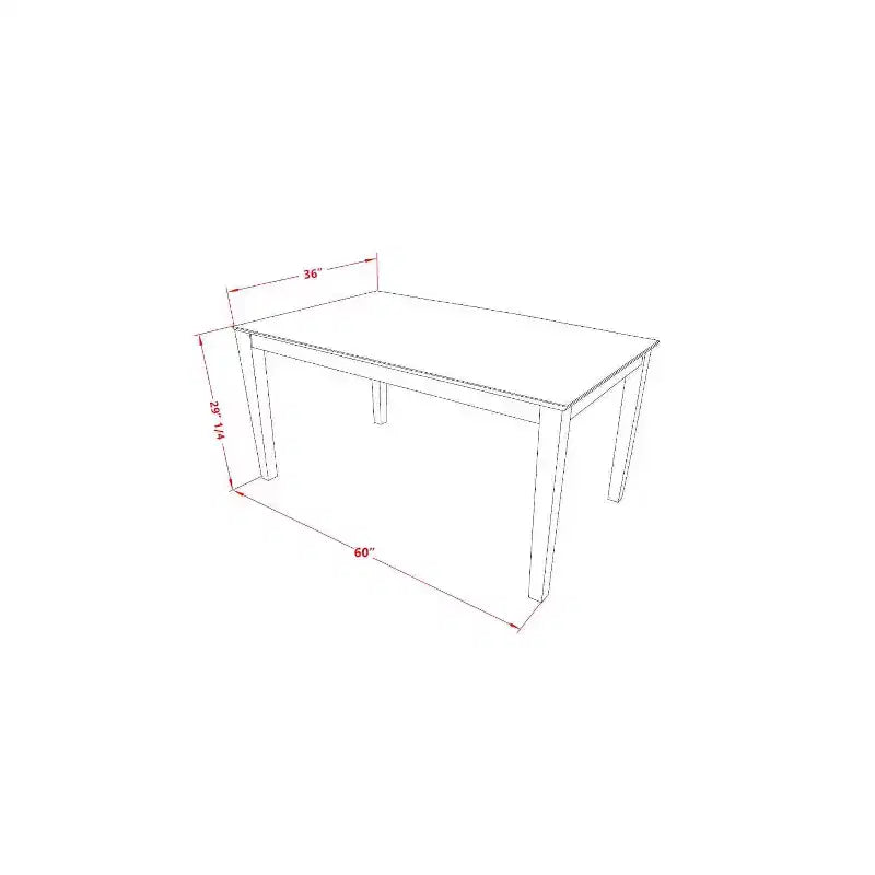 Tavolo da pranzo rettangolare HomeStock a 5 pezzi, finitura lino bianco, con piano in legno massello e 4 sedie Parson