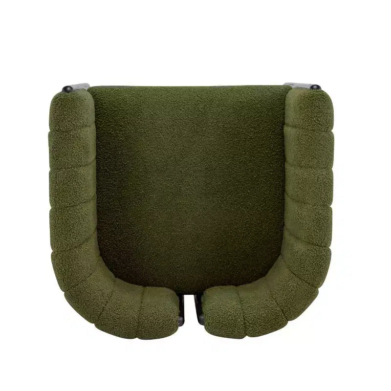 Set di 4 sedie da pranzo moderne Boucle con gambe in legno – Sedie d'accento per cucina e sala da pranzo
