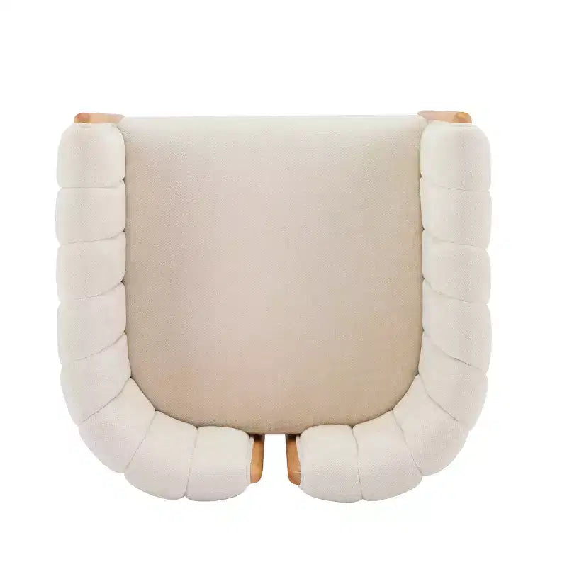 Set di 4 sedie da pranzo moderne Boucle con gambe in legno – Sedie d'accento per cucina e sala da pranzo