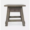 Jofran,Outer Banks Reclaimed Pine USB Charging End Table - Driftwood