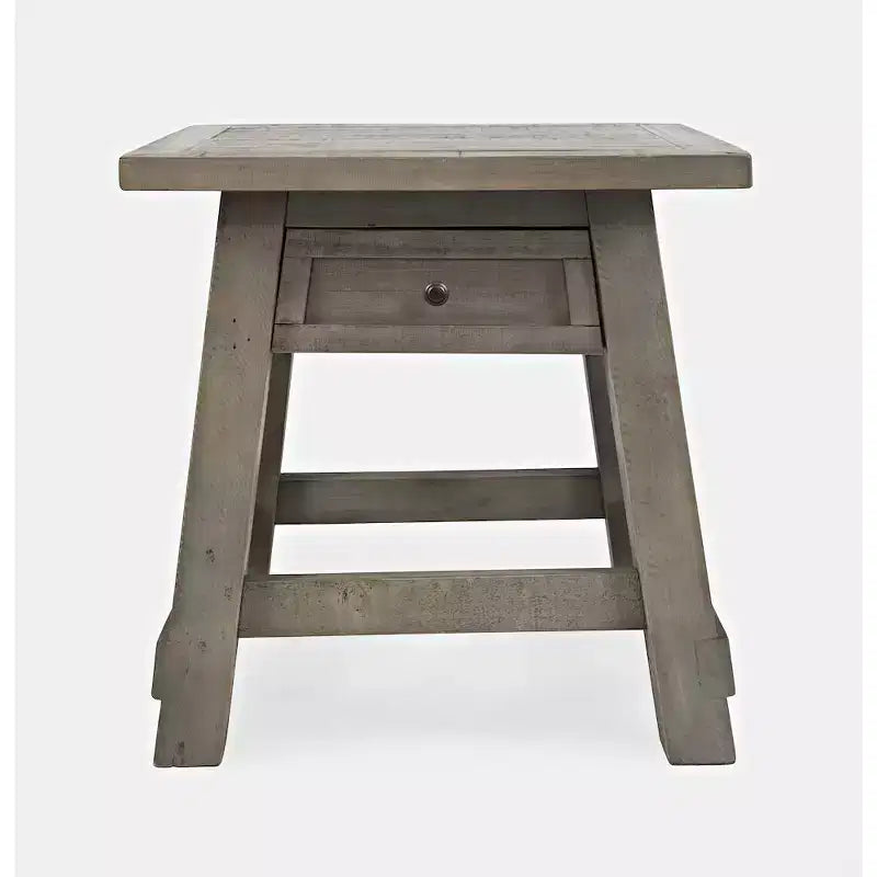 Jofran,Outer Banks Reclaimed Pine USB Charging End Table - Driftwood