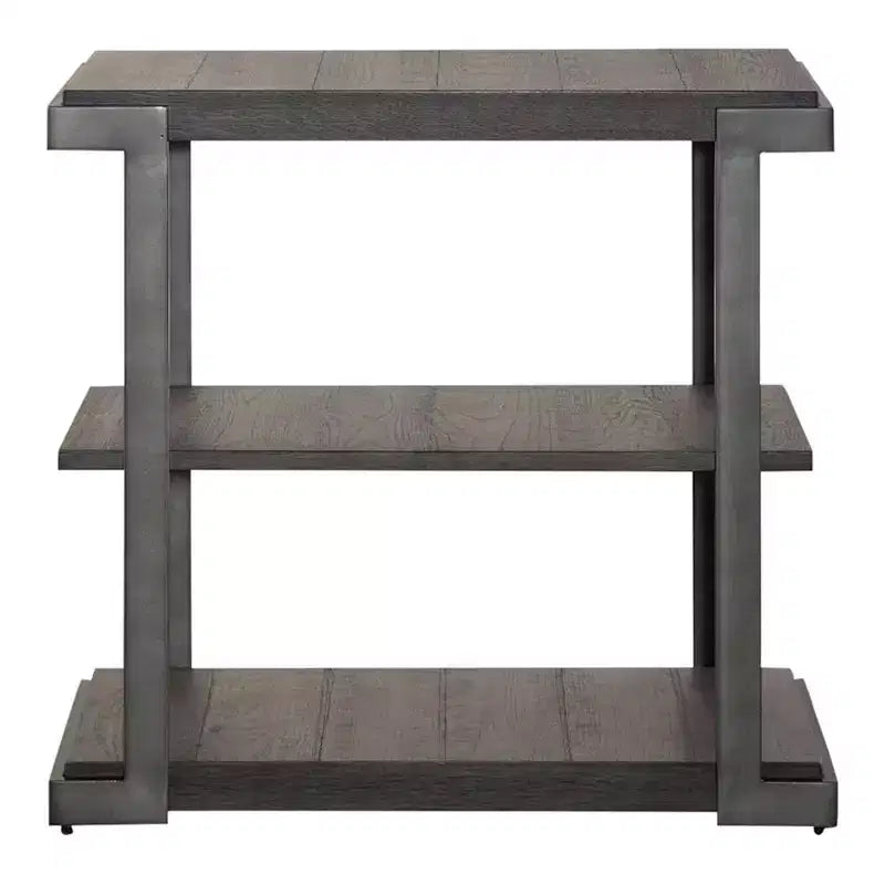 Tavolino Moderno a Livelli – Finitura Gauntlet Gray, Tavolino Multilivello per Soggiorno