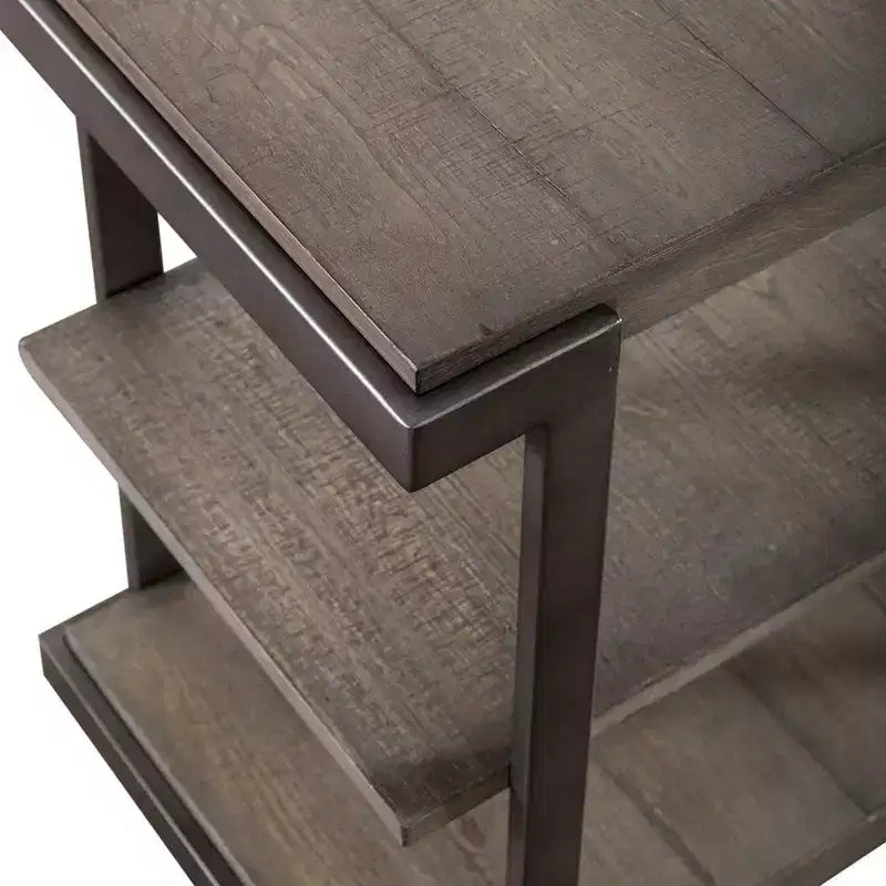 Tavolino Moderno a Livelli – Finitura Gauntlet Gray, Tavolino Multilivello per Soggiorno
