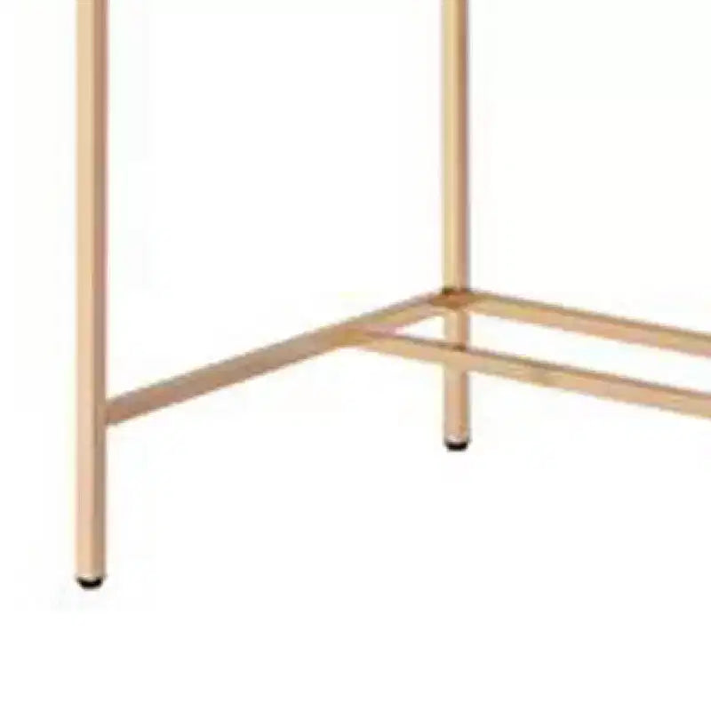 Scrivania con Dock USB Integrato e Gambe in Metallo – Rosa e Oro Rosa, Larga 42"