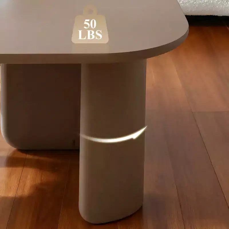 35 Tavolino da caffè moderno a L, verde kaki, verniciato, multistrato, combinabile liberamente, angolare, bianco