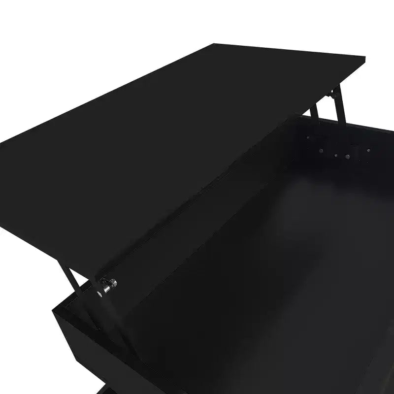 Tavolino moderno con piano sollevabile e cassetti, Tavolino quadrato con piano in vetro, Tavolino da caffè con vano nascosto e luci LED per il soggiorno