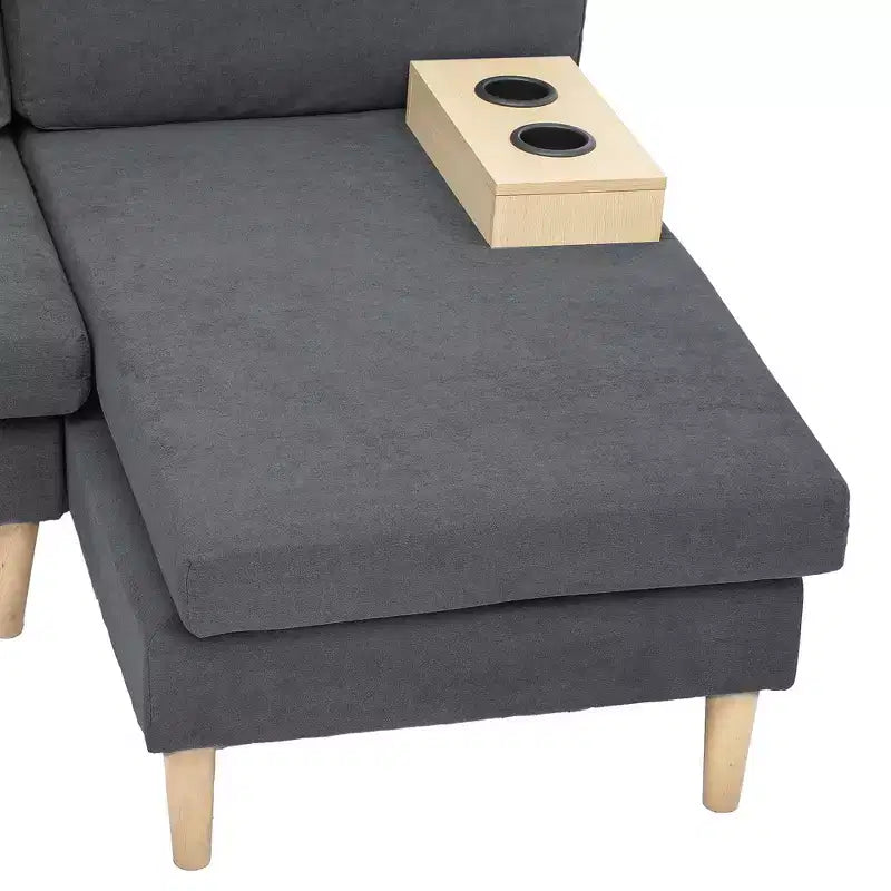 Balconera 109 Divano Sezionale Modulare a U, 4 Posti, Divano Letto Sezionale, Divano Comodo con Braccioli, Facile da Montare per Soggiorno Camera da Letto