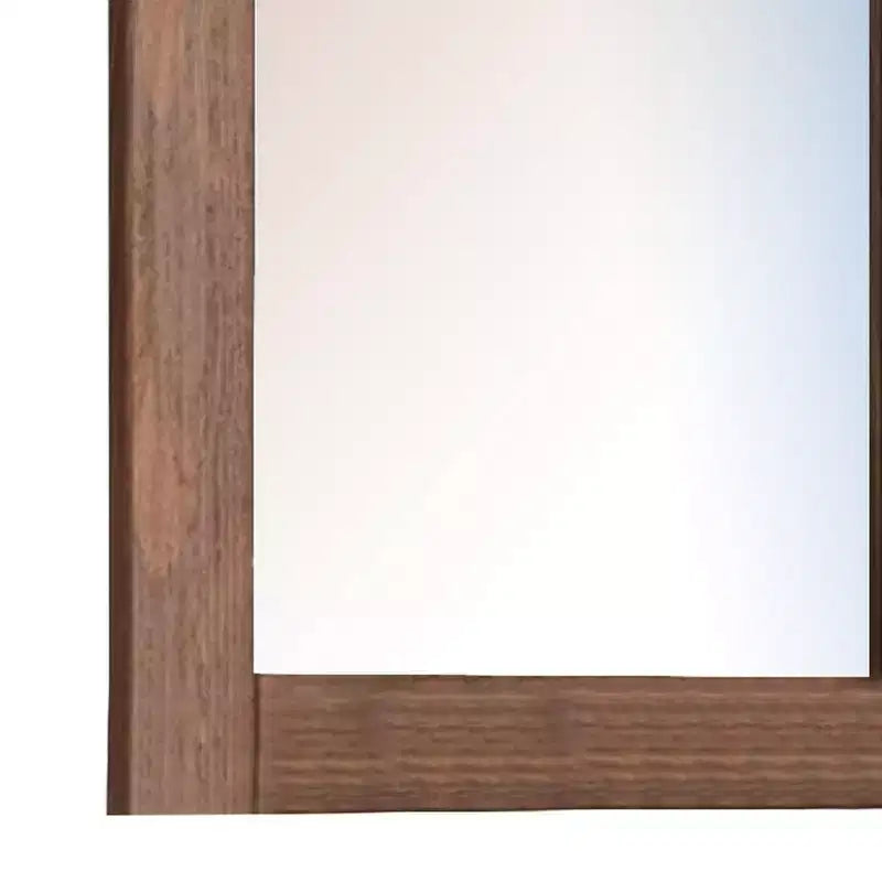 Specchio da Comò Royal Hampton, Cornice Rettangolare, Legno di Pino Brasiliano Mogano