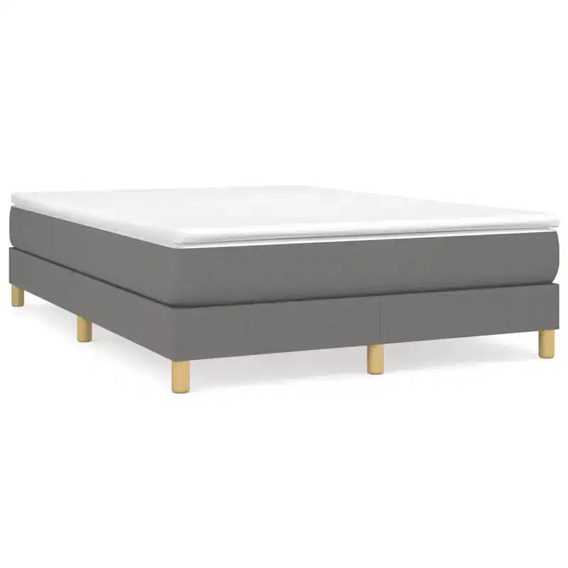 Struttura letto grigio scuro poliestere Queen rettangolare moderno