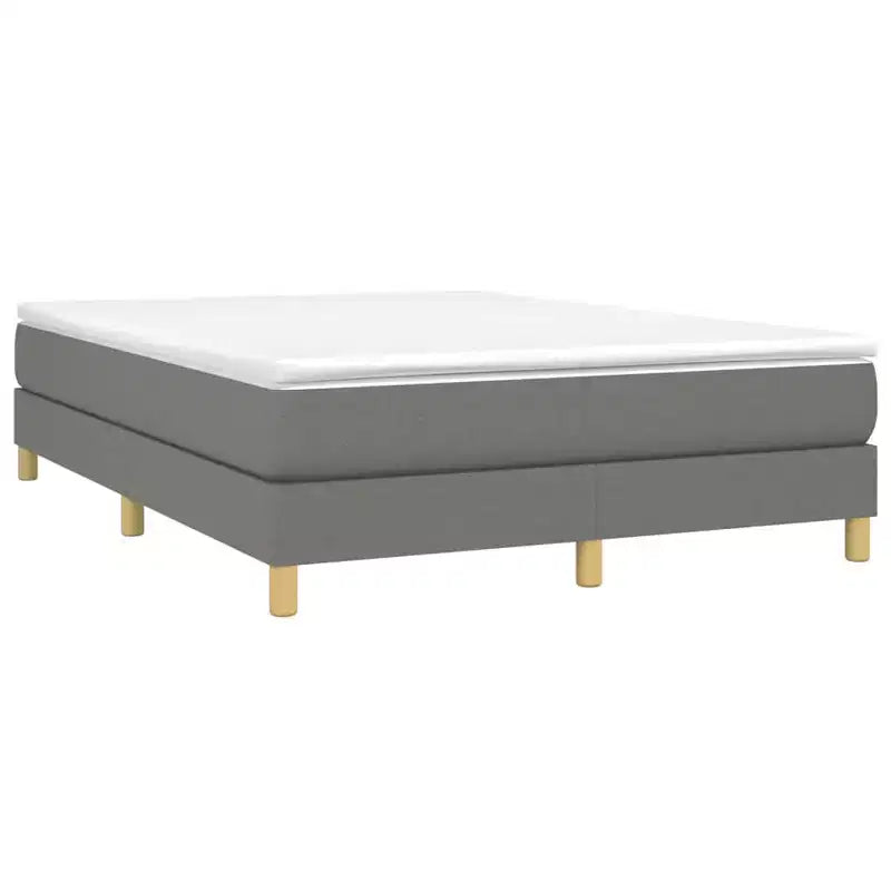 Struttura letto grigio scuro poliestere Queen rettangolare moderno