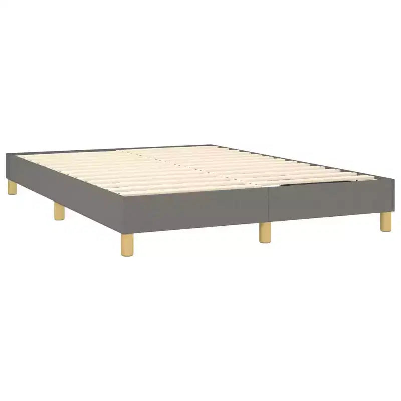 Struttura letto grigio scuro poliestere Queen rettangolare moderno