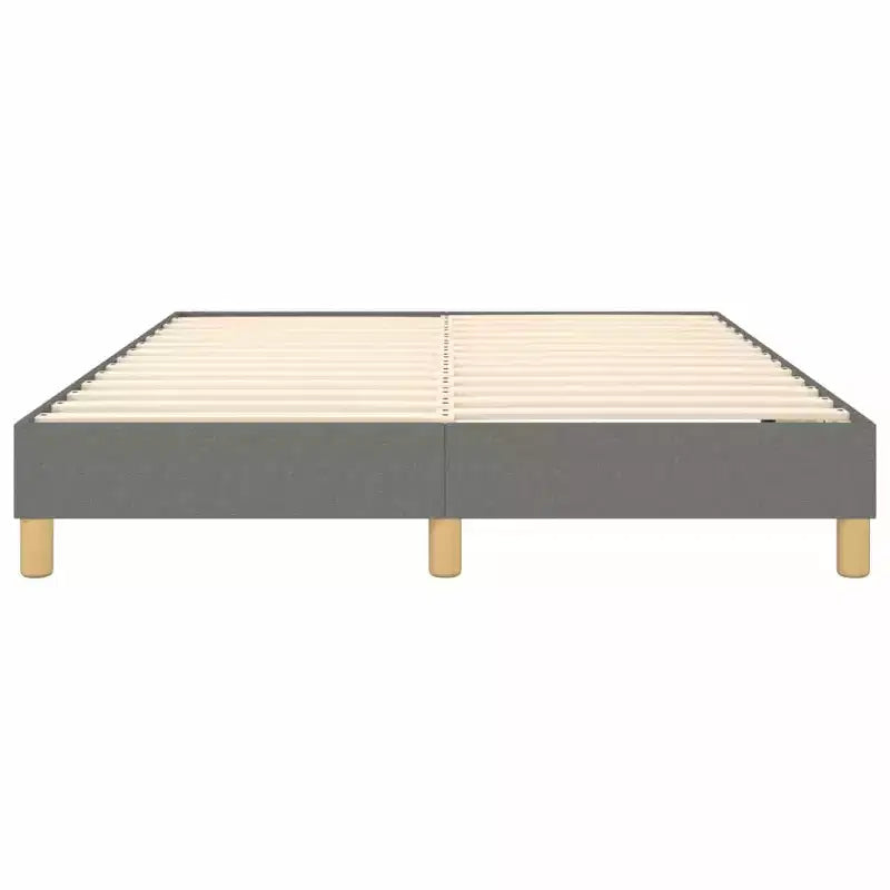 Struttura letto grigio scuro poliestere Queen rettangolare moderno