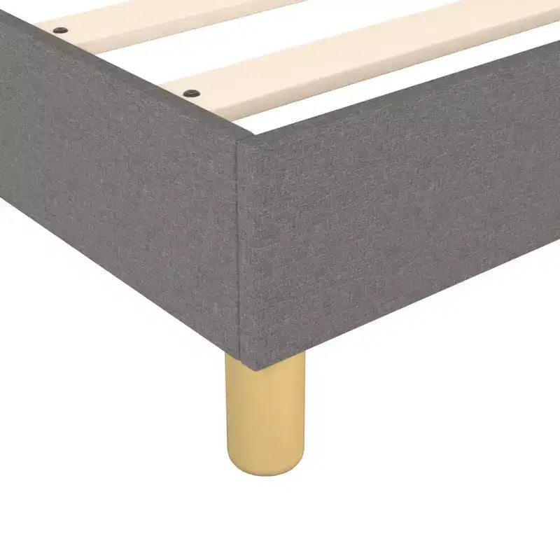 Struttura letto grigio scuro poliestere Queen rettangolare moderno