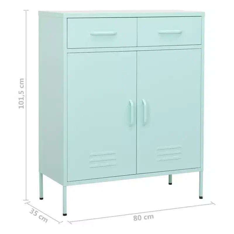 vidaXL Armadietto Verde Oliva in Acciaio 80x35x102 cm