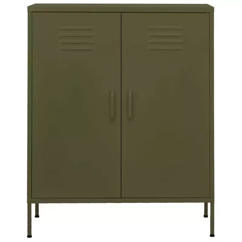 vidaXL Armadietto Verde Oliva in Acciaio 80x35x102 cm