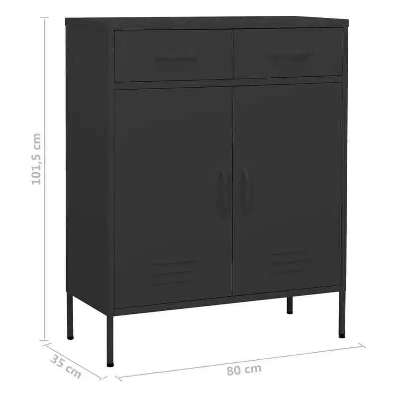 vidaXL Armadietto Verde Oliva in Acciaio 80x35x102 cm
