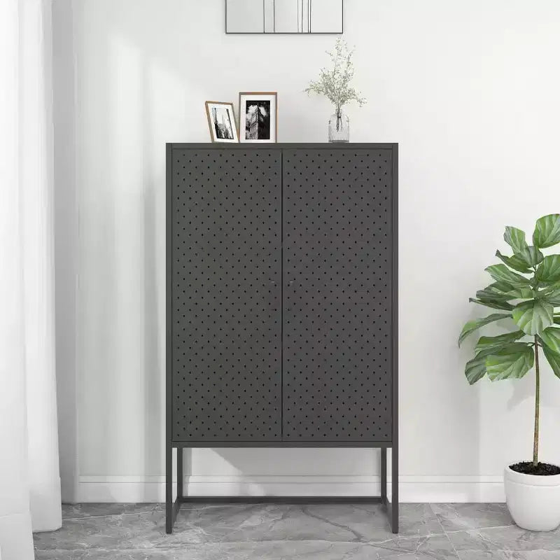 vidaXL Mobile Contenitore Credenza per Ingresso Camera da Letto Ufficio Acciaio - Bianco