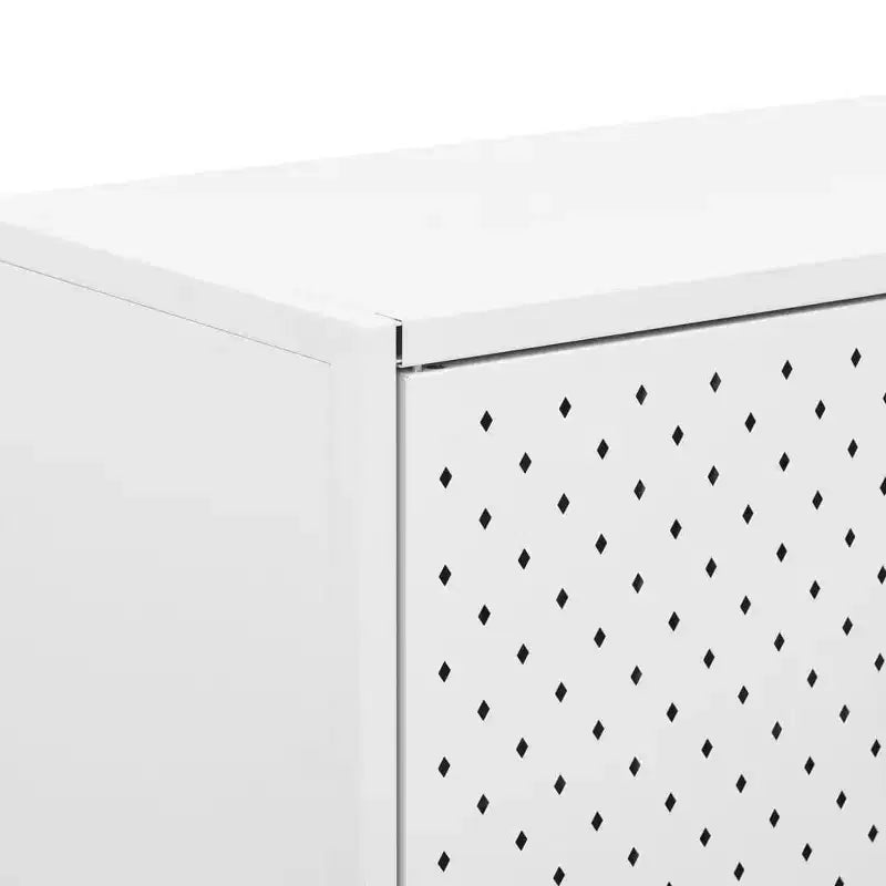 vidaXL Mobile Contenitore Credenza per Ingresso Camera da Letto Ufficio Acciaio - Bianco