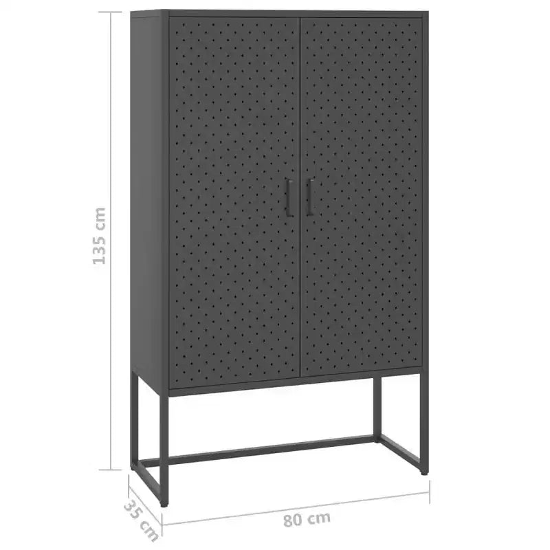 vidaXL Mobile Contenitore Credenza per Ingresso Camera da Letto Ufficio Acciaio - Bianco