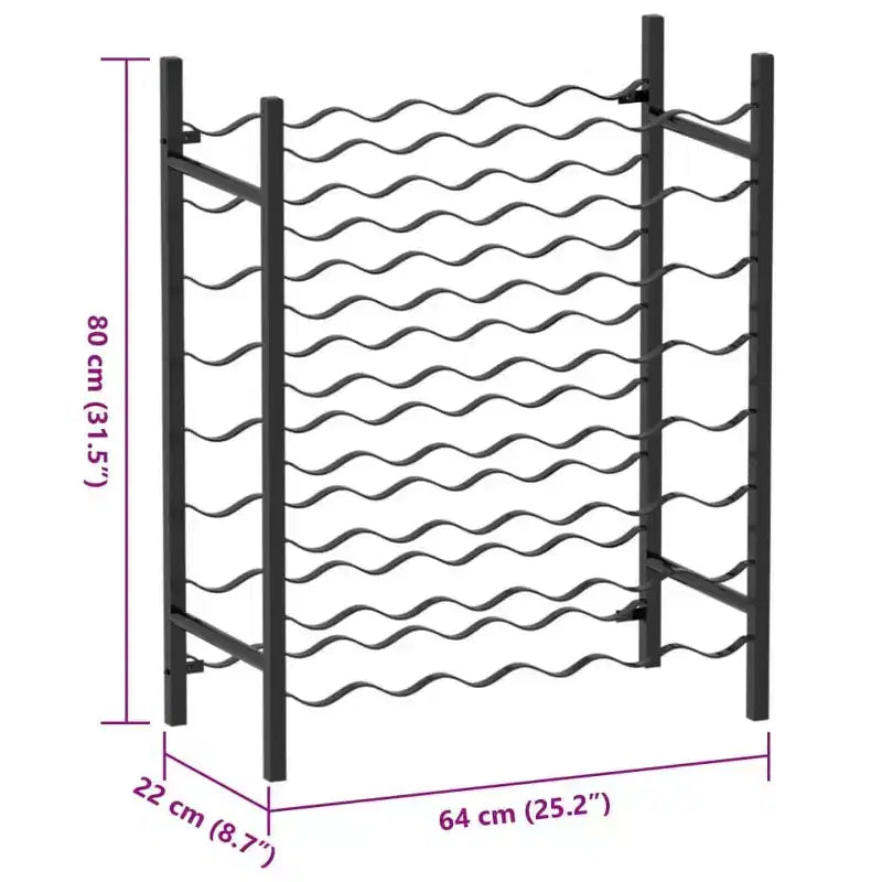 vidaXL Portabottiglie per Vino Scaffale Porta Bottiglie Organizzatore Conservazione Vino per Dispensa Cucina Metallo