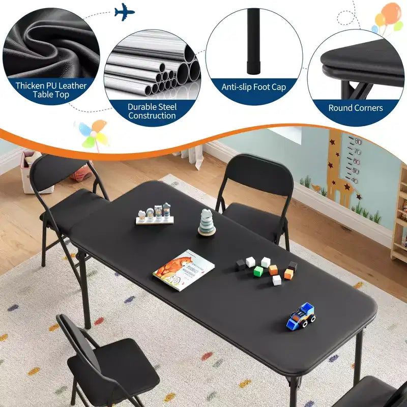 COZONY Tavolino Pieghevole per Bambini Solo per Attività, Tavolo da Gioco per Bambini Piccoli per Imparare e Fare Lavoretti in Sala Giochi, Aula