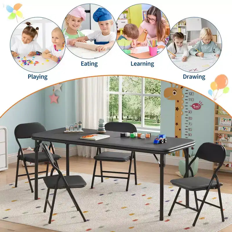 COZONY Tavolino Pieghevole per Bambini Solo per Attività, Tavolo da Gioco per Bambini Piccoli per Imparare e Fare Lavoretti in Sala Giochi, Aula