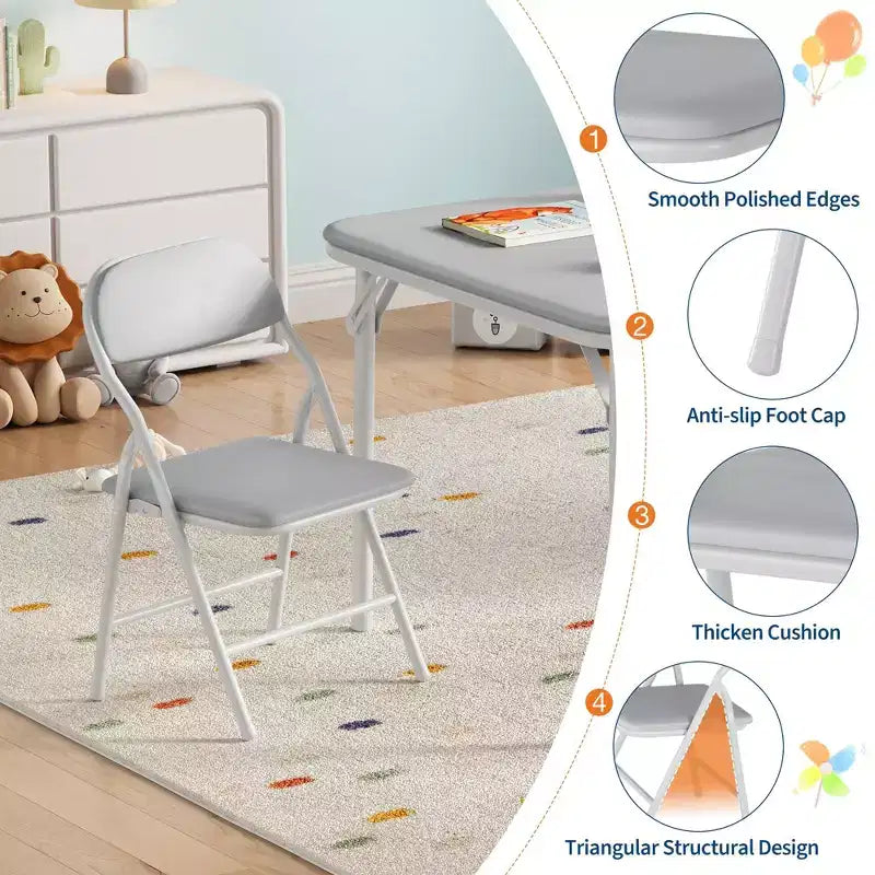 COZONY Tavolino Pieghevole per Bambini Solo per Attività, Tavolo da Gioco per Bambini Piccoli per Imparare e Fare Lavoretti in Sala Giochi, Aula