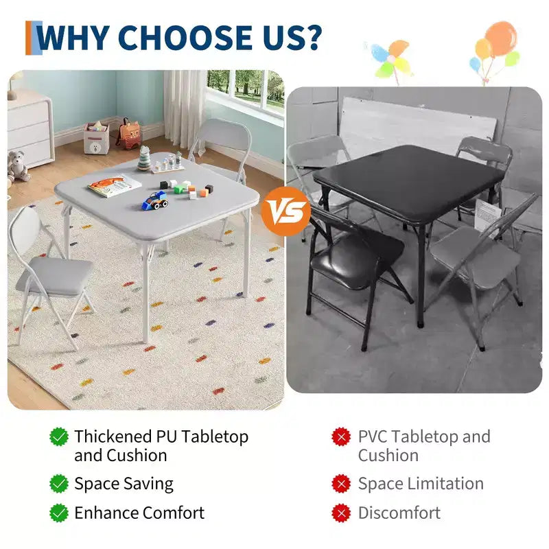 COZONY Tavolino Pieghevole per Bambini Solo per Attività, Tavolo da Gioco per Bambini Piccoli per Imparare e Fare Lavoretti in Sala Giochi, Aula