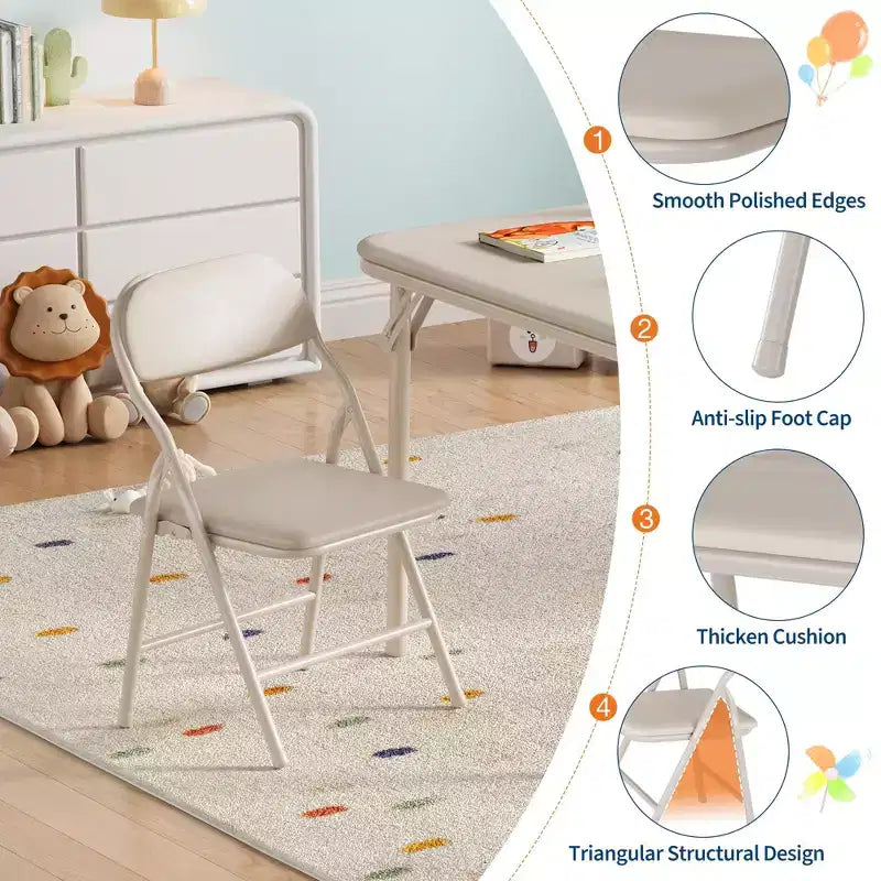 COZONY Tavolino Pieghevole per Bambini Solo per Attività, Tavolo da Gioco per Bambini Piccoli per Imparare e Fare Lavoretti in Sala Giochi, Aula
