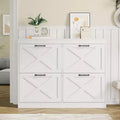 Shoe Storage Cabinet with 4 Flip Drawers, Hidden Wide Shoe Storage Organizer Cabinet, Simple and Elegant, Freestanding Wood Shoe Rack Cabinet