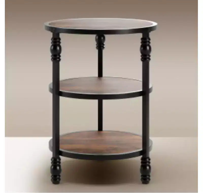 Tavolino da salotto in stile vintage con colonna romana e dettagli a zucca