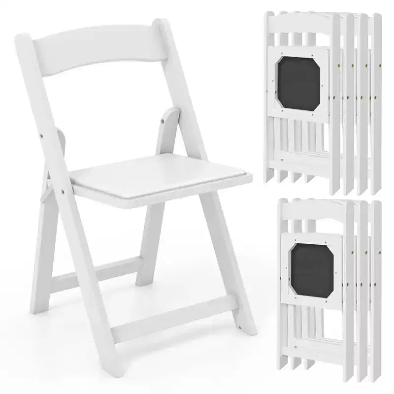 Set di 4 sedie da pranzo Costway con gambe in legno di gomma e seduta imbottita per eventi in casa o in ufficio