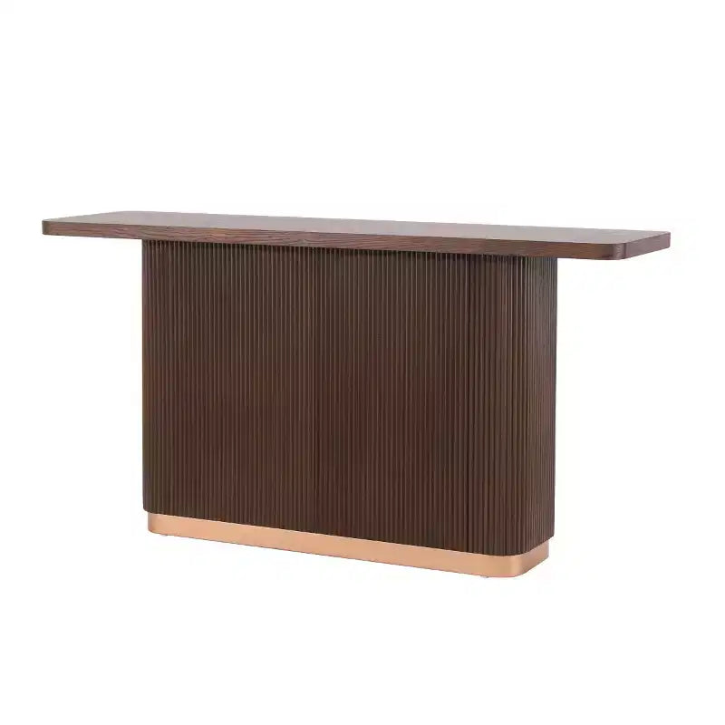 Consolle stretta 58 con piano in impiallacciato frassino, tavolino moderno, tavolo da ingresso per soggiorno, corridoio o atrio - Panipeachy