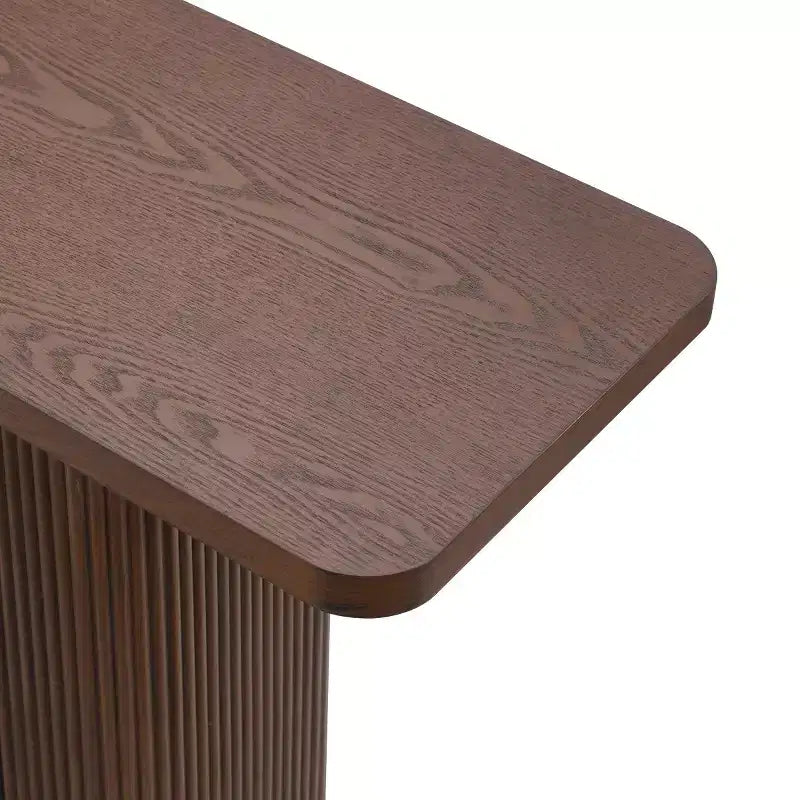 Consolle stretta 58 con piano in impiallacciato frassino, tavolino moderno, tavolo da ingresso per soggiorno, corridoio o atrio - Panipeachy