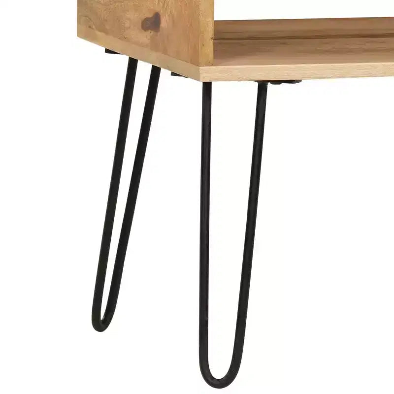 Tavolino da caffè in legno massello di mango – Finitura naturale, 100x60x45 cm, Soggiorno