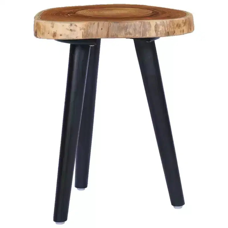 Tavolino da Caffè in Legno Massello di Teak – Finitura Naturale, 40x45 cm, Tavolino Laterale da Soggiorno
