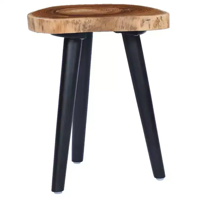 Tavolino da Caffè in Legno Massello di Teak – Finitura Naturale, 40x45 cm, Tavolino Laterale da Soggiorno