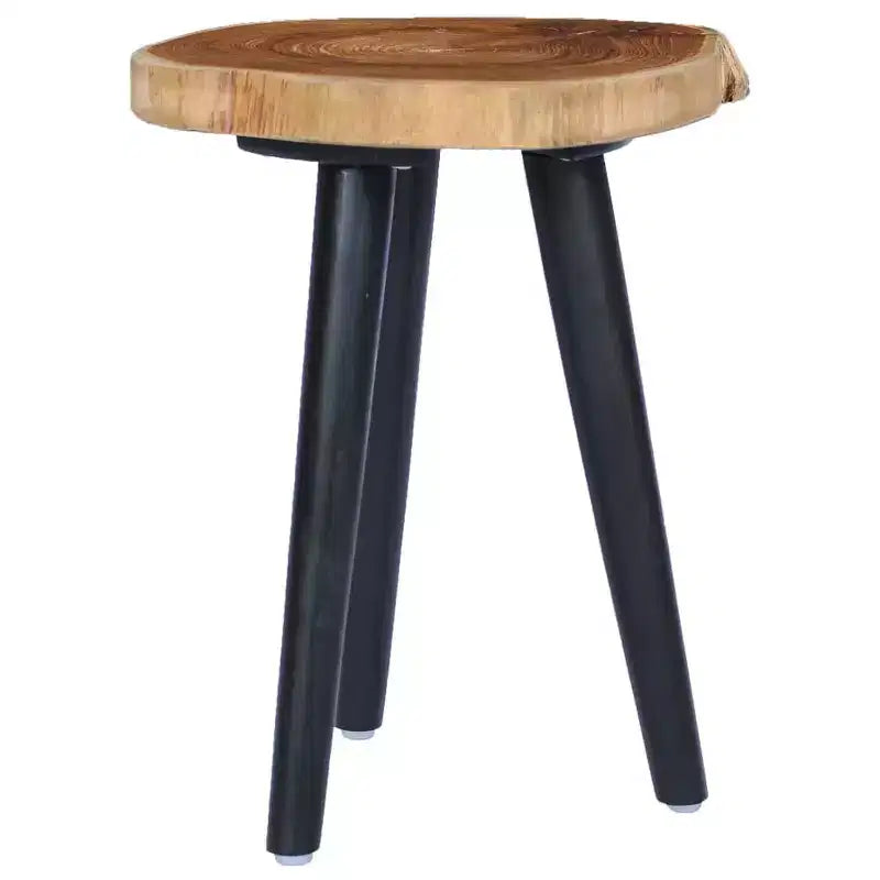 Tavolino da Caffè in Legno Massello di Teak – Finitura Naturale, 40x45 cm, Tavolino Laterale da Soggiorno