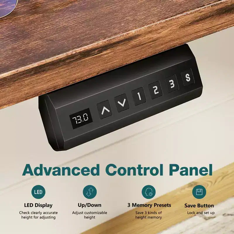 Scrivania elettrica ergonomica ad altezza regolabile (72,9-121,9 cm), display LED e motore silenzioso