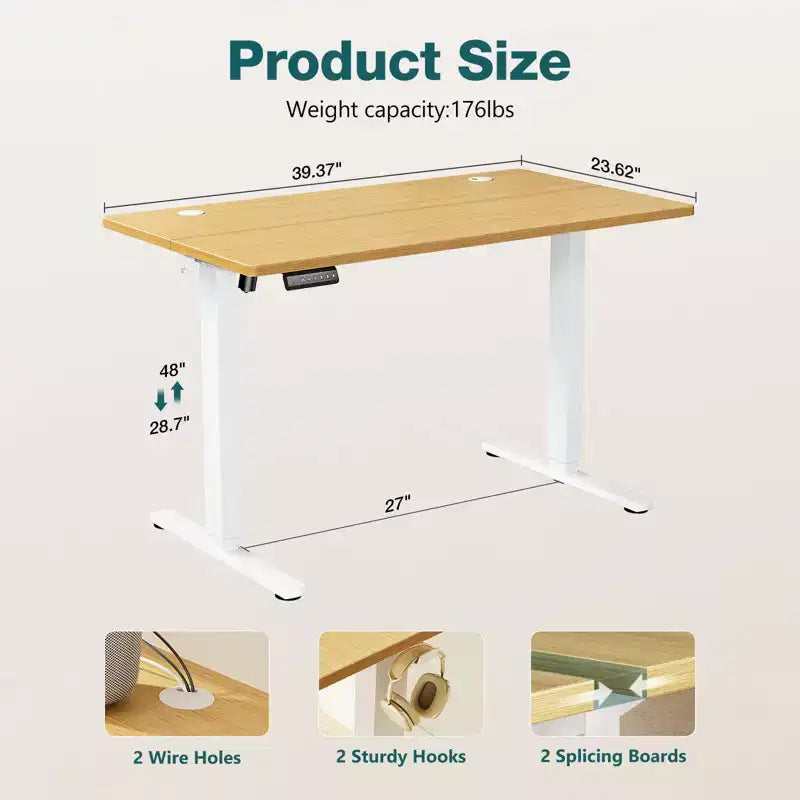 Scrivania elettrica ergonomica ad altezza regolabile (72,9-121,9 cm), display LED e motore silenzioso