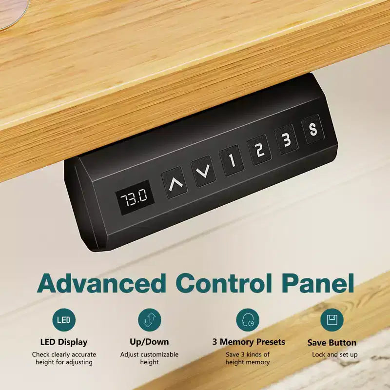 Scrivania elettrica ergonomica ad altezza regolabile (72,9-121,9 cm), display LED e motore silenzioso