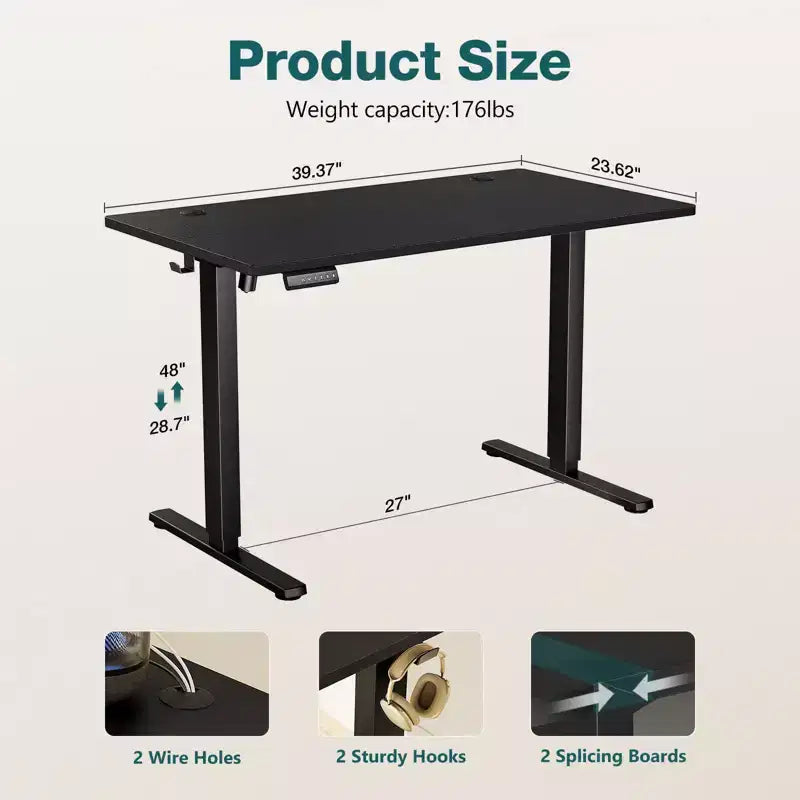 Scrivania elettrica ergonomica ad altezza regolabile (72,9-121,9 cm), display LED e motore silenzioso